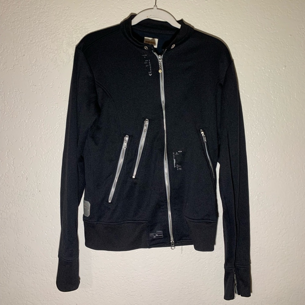 Diesel women’s size large hoodie black zip up